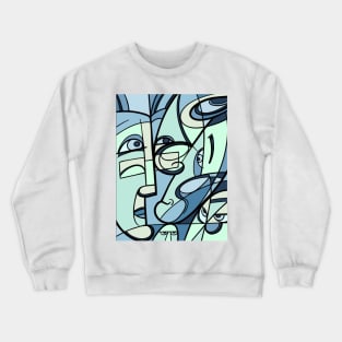 portrait cubism Crewneck Sweatshirt